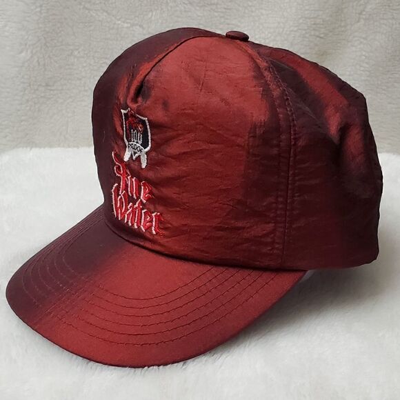Fire Water Cap Hat. Deep Red. Snapback Adjustable. - Picture 3 of 8